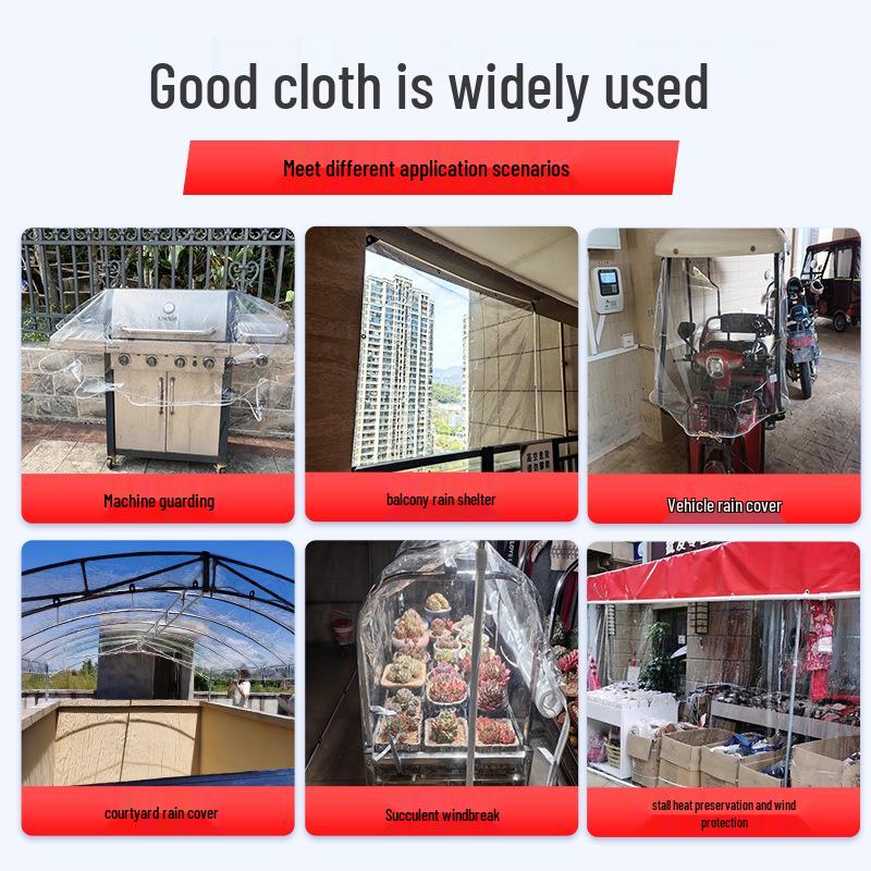 PVC Transparent Waterproof Thickened Rain Cloth for Insulation and Flower Cultivation.