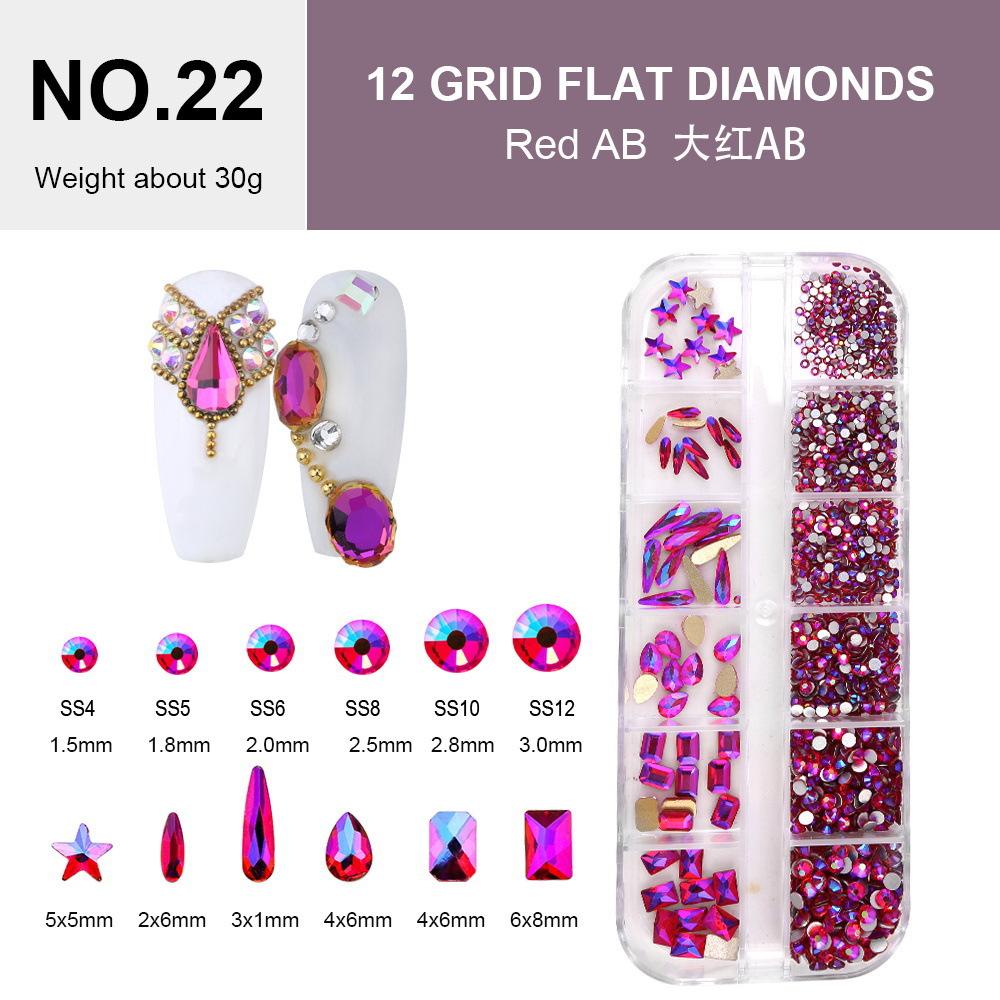 Electroplated Flat-Bottomed Nail Art Jewelry Glass Special-Shaped Rhinestone Set Nail Decoration Diy Jewelry Accessories