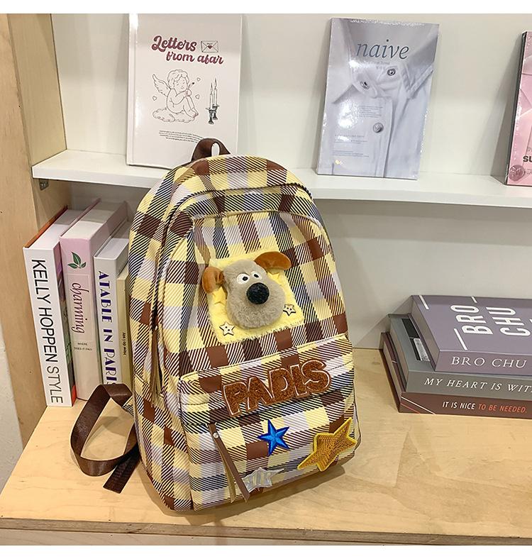 

Школьный рюкзак дорожная сумка на плечо мультяшный повседневный рюкзак для покупок корейский универсальный женский рюкзак для колледжа простой школьный рюкзак