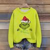 Women's Christmas Print Cardigan Long Sleeve Round Neck Knit Top