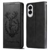 For Samsung Galaxy S25 Edge Stand Case Lucky Deer Imprinted Magnetic Closure Leather Wallet Phone Cover