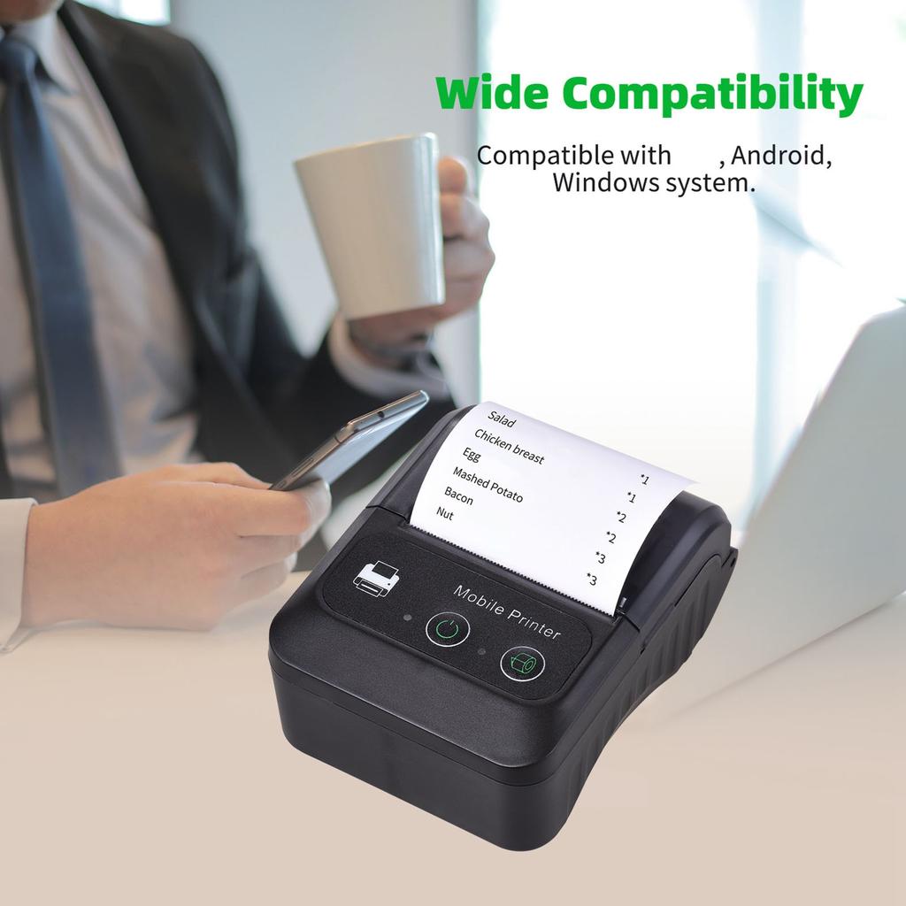 Thermal Receipt Printer 58mm Bluetooth USB Portable Restaurant Kitchen Printer for Android for Win