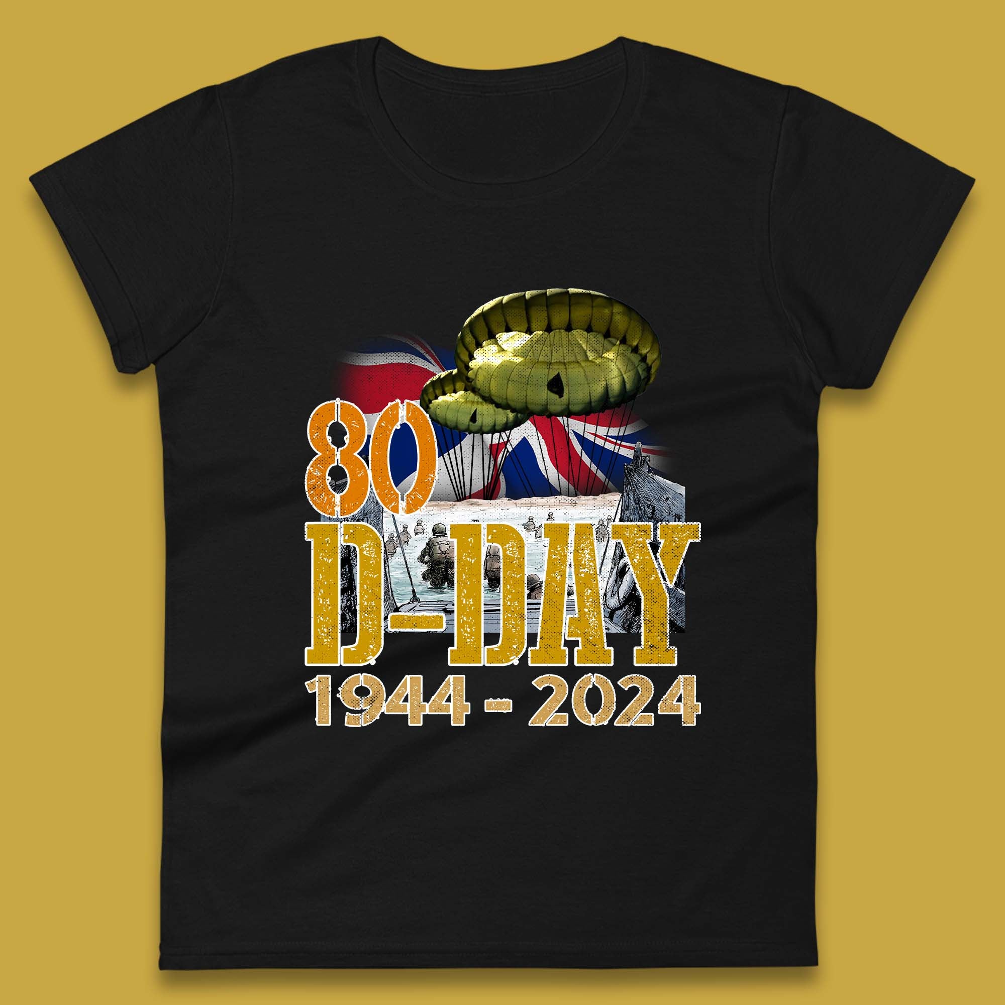 D-Day 1944-2024 Womens T-Shirt Mens Tops Tees Unisex S