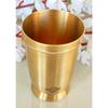 Pure Brass Matt Finish Glass/Tumbler with Brass Bottom, for Drinking Serving Water, Brass Glass Volume-270 ML, 1 Piecec