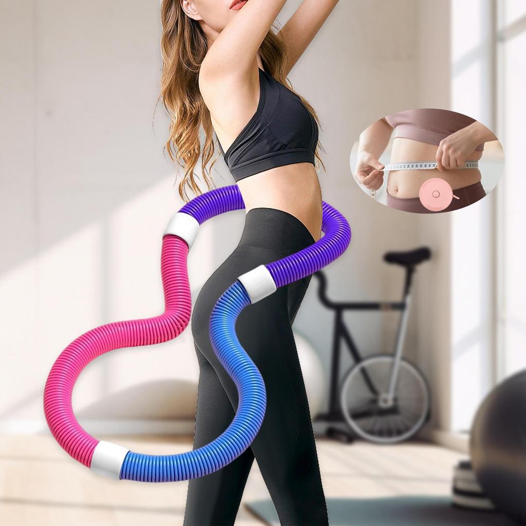 Adjustable And Multifunctional Fitness Hoop, Weighted Abdomen Soft Spring Circle for Indoor