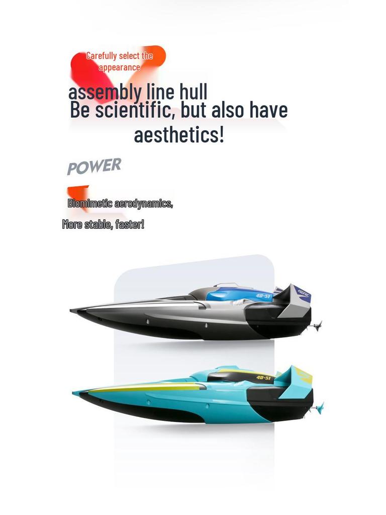 S1 High-Speed Remote Control Boat: Wireless Electric, Long Endurance, 2.4G Large Model Watercraft Toy for Kids