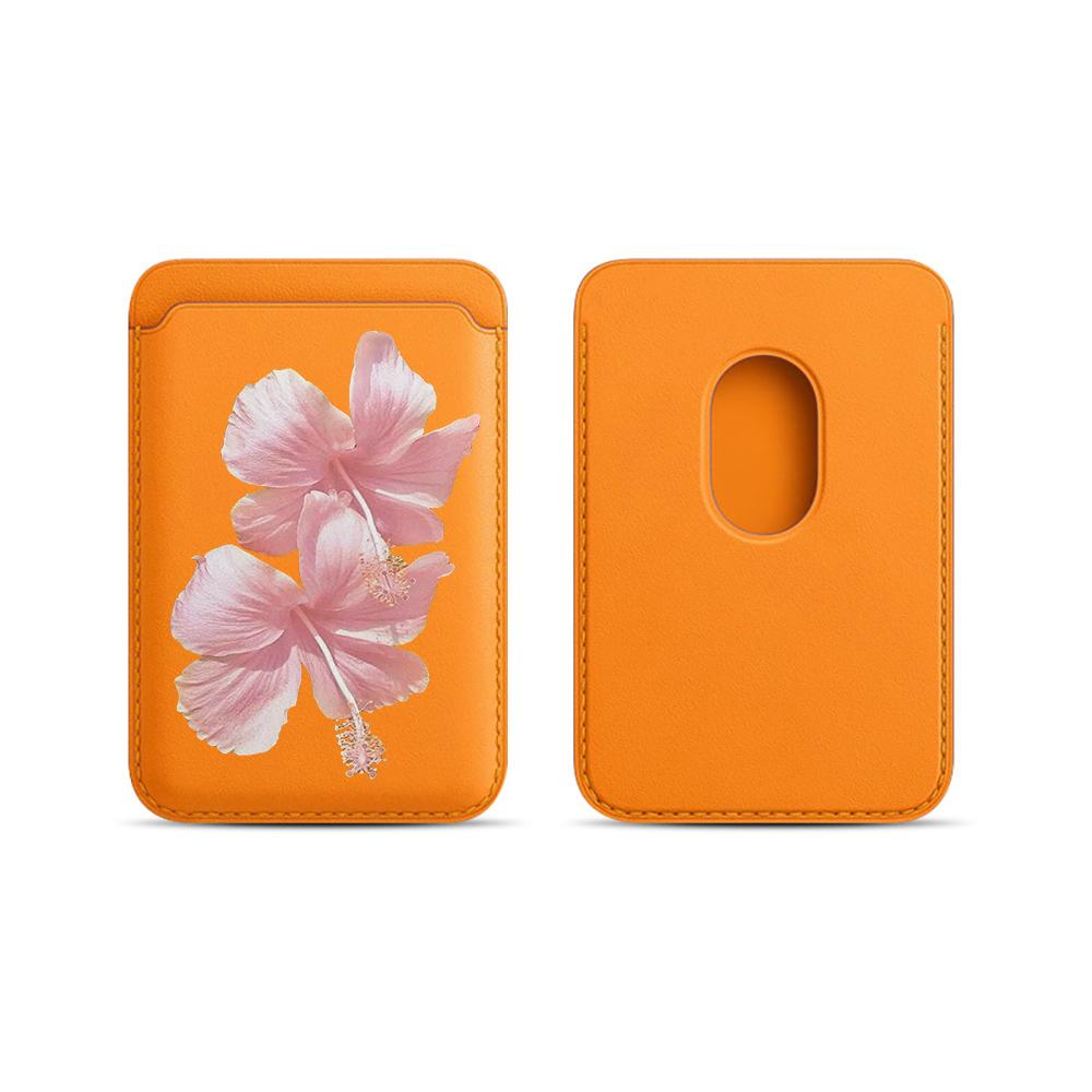 Hibiskusblüten Kartenetui Hülle Handy-Kartenhalter Für Magnetische Hülle Geeignet Für Alle iPhone Für Magsafe Karten-Handy Rückentasche