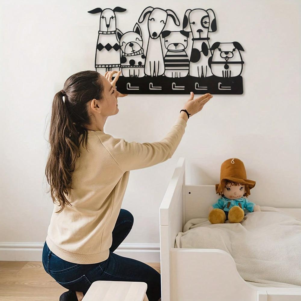 Metal Wall Key Holder Animal Hook Rack with Screws