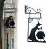 Witch Silhouette Yard Halloween Witch Boiler Metal Pendants Hangable Sculptures Ornament Signs For Party Supplies Kitchen
