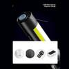 Strong Light Flashlight LED Bright Light Emergency Flashlight USB Charging with Side Light Zoom