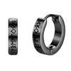2 4 Pcs 12mm Viking Rune Hoop Earrings 316L Stainless Steel Huggie Ear Piercing Jewelry For Men And Women