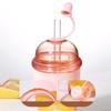 Straw Water Bottle 630ml Large Capacity Drink Cup with Lid Food Grade Plastic Ins Style Milk Tea Coffee Mug for Students Adults