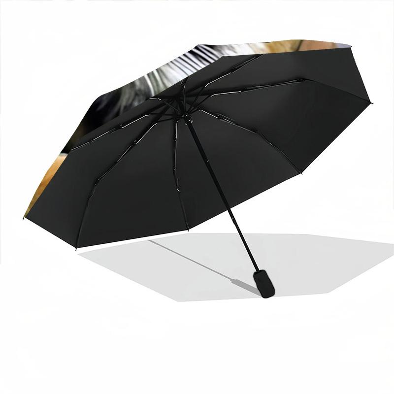 1PC Tiger Print Automatic Open/close, All-Season Portable Folding Umbrella for Women & Men yy250919154