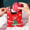 1Pc Simple Christmas Gift Knot Wristlet Santa Claus Candy Bag Christmas Knitted Bag Reusable Party Favor Bag
