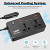 200W Car Power Inverter DC12V To AC220V with USB Ports for Tablets Laptops and Mobile Devices Long Drives Business Trips