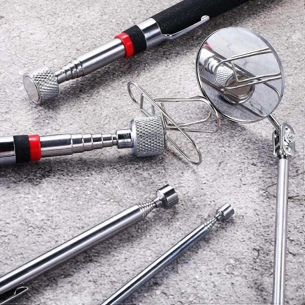 Vehicle Inspection Mirror Set 360 Degree Magnetic Retractable Pickup Tool 5 Pieces - DD01
