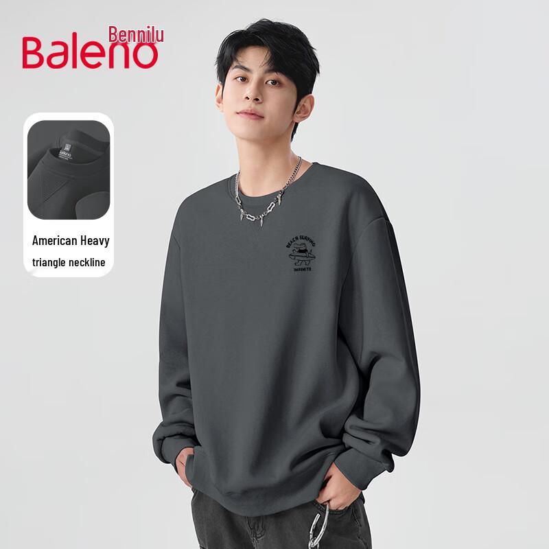 

Baleno Men s Heavyweight Round Neck Pullover Sweatshirt 3XL