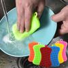 1/5Pc Silicone Dish Washing Brush Pot Pan Sponge Kitchen Cleaning Scouring Pad Vegetable Fruit Wash