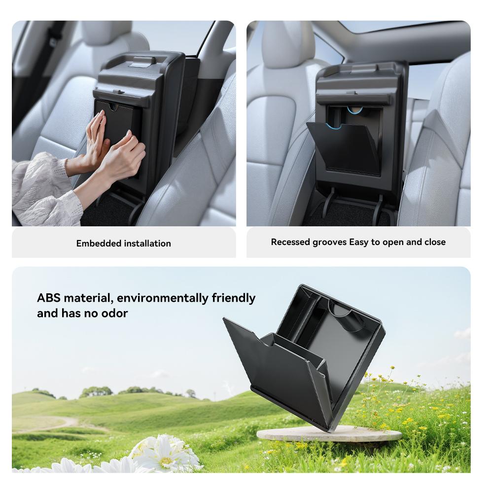 Magnetic Center Console Hidden Storage Box For Tesla Model 3 Y Armrest Hidden Organizer For Tesla 2025-2025 Hidden Storage Box