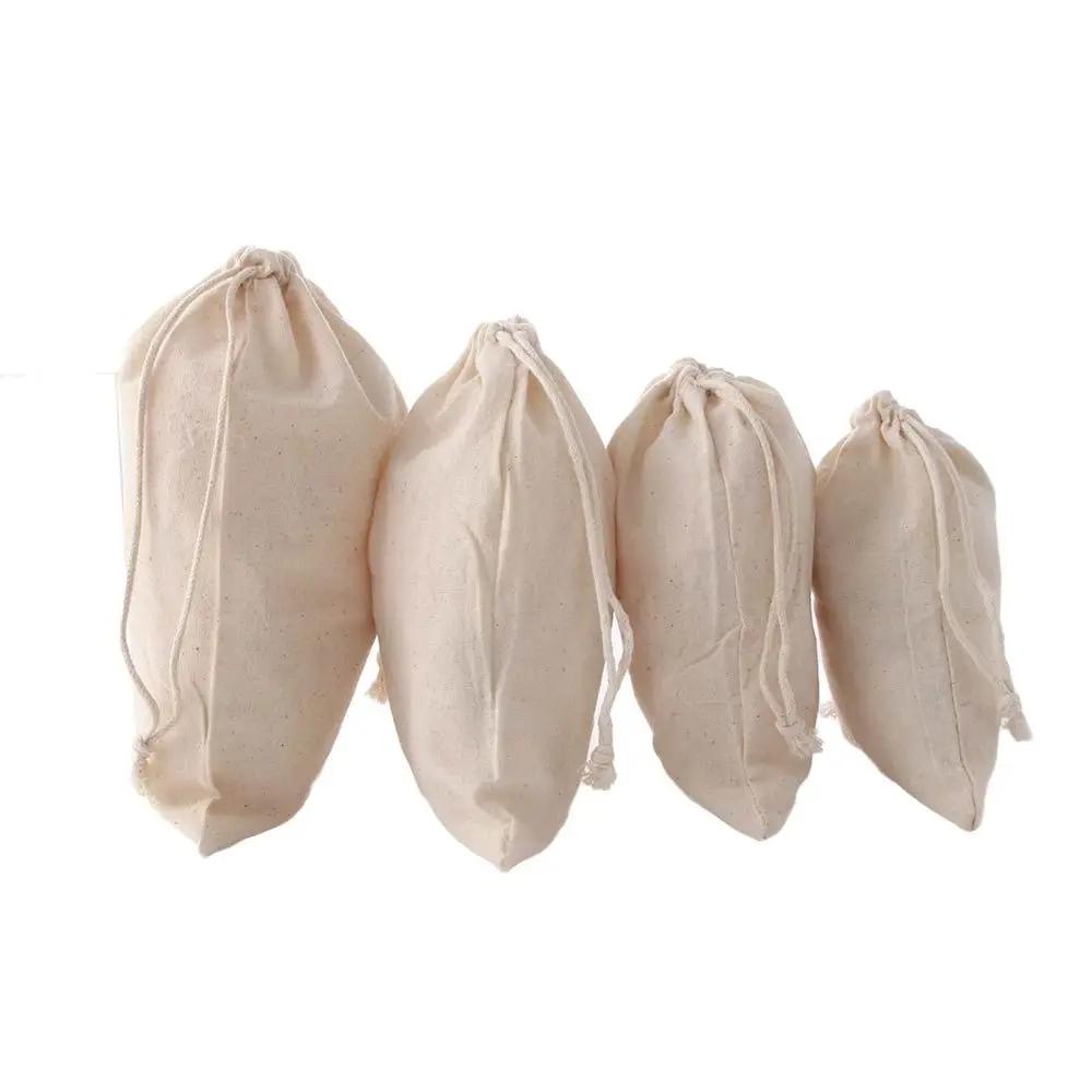 Storage Rice food Dustproof Packaging Reusable Travel Cotton Home Storage Storage Bag Organization Drawstring Bag