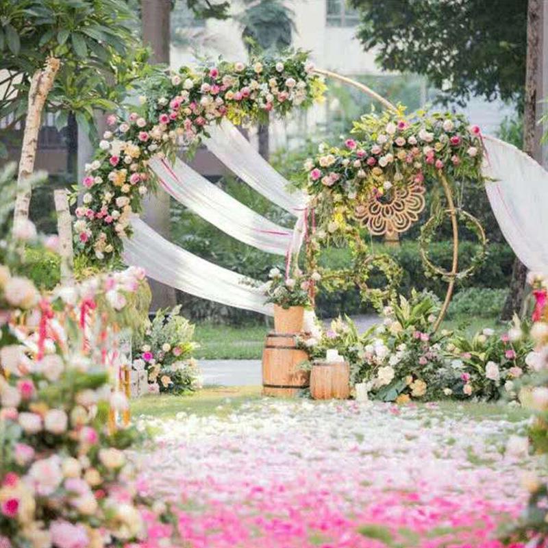 Round Wrought Iron Wedding Arch Decoration Frame