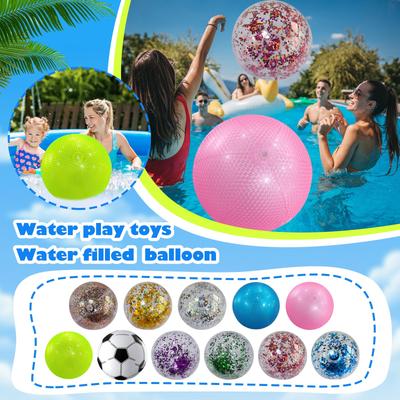 60CM PVC Aufblasbarer Pailletten-Strandball Sport Leuchtball