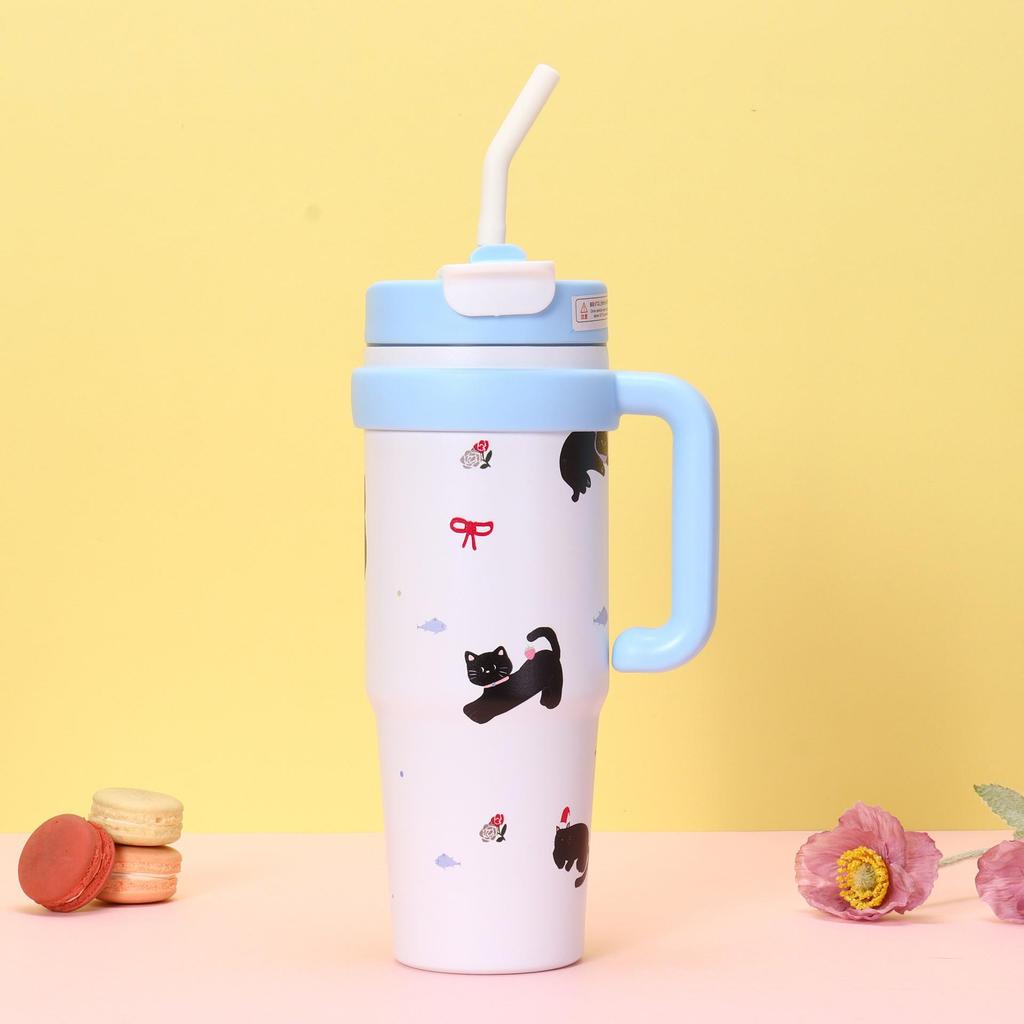 Trendy Stainless Steel Insulated Cup - Ice King: Hot & Cold Preservation with Straw for Car Use