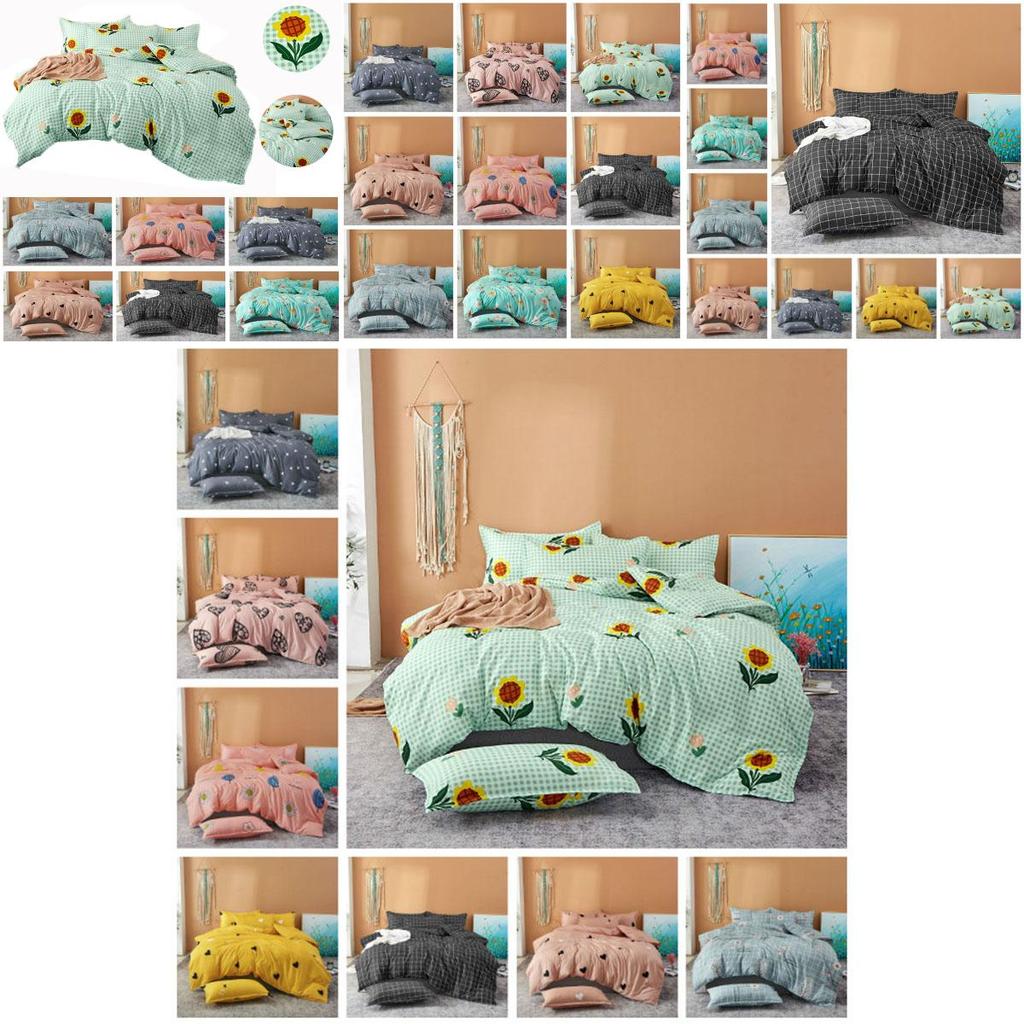 Elegant Floral Bedding Set With Beautiful Print Duvet Cover And Pillowcases For Single And Queen Beds