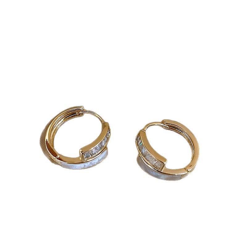 Elegant Zirconia Double Layer Drip Earrings - Luxurious and Versatile Fashion Ear Studs for Women