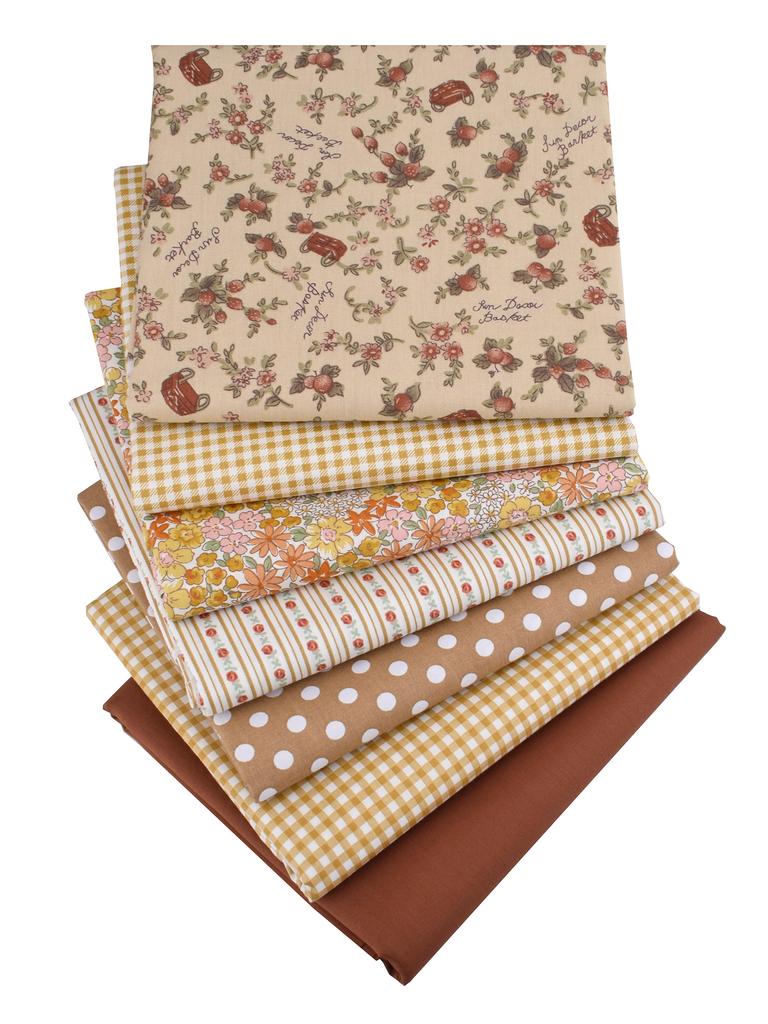 Printed Twill Weave Cotton Fabric DIY Quilting Sewing Material Handmade Textile Patchwork Cloth Floral Series