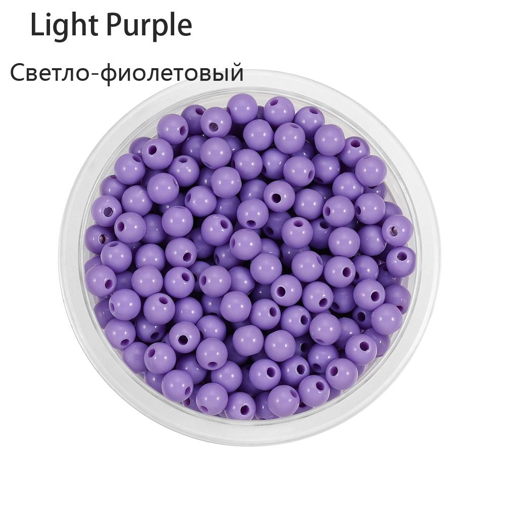10-200pcs Mixed Acrylic Plastic Smooth Round Ball Spacer Beads 6 8 10 12MM Pick Size For Jewelry Making Accessories
