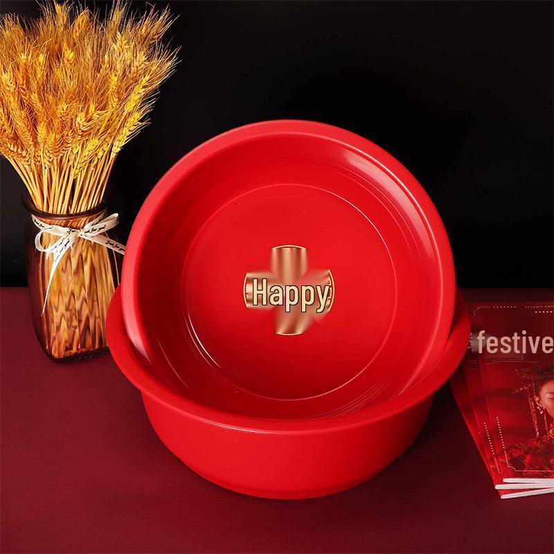 Wedding Toast Rectangular Tray Set: Red Candy and Tea Ceremony Plates for Newlyweds