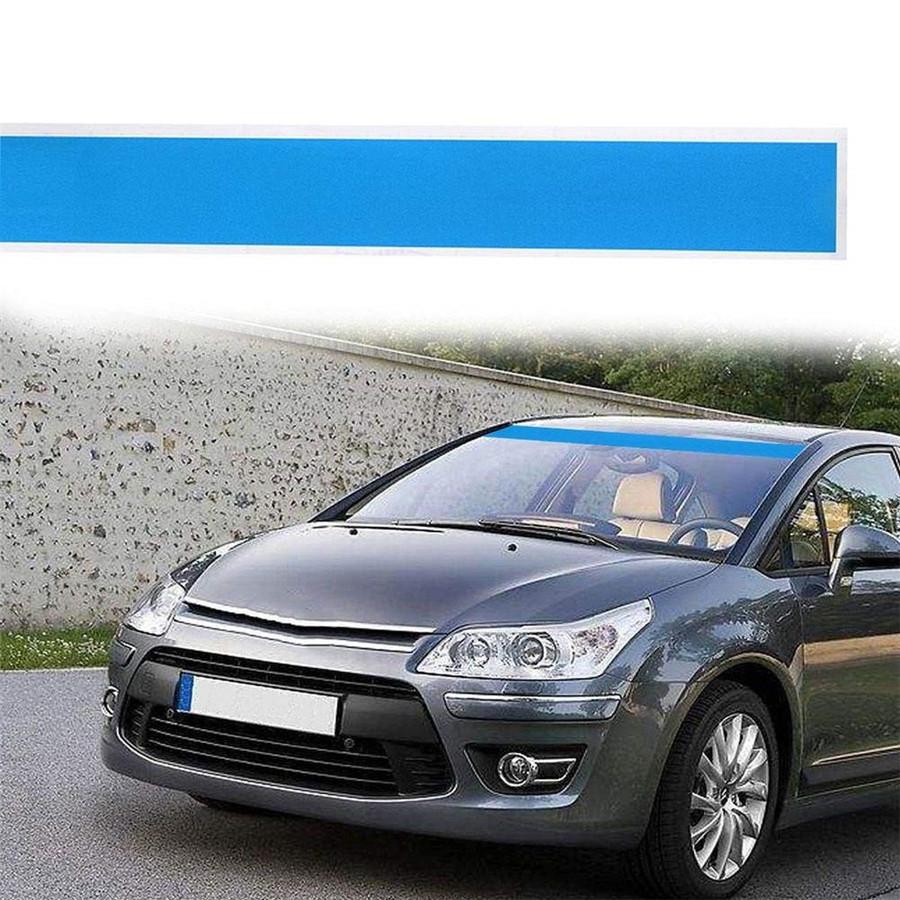 6"x60" Glossy Blue Reflective Vinyl Decal Strip Sun Visors Window Visor Decor