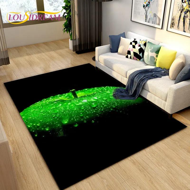 Fruits Vegetables Kitchen Mat Area Rug Carpet for Living Room Bedroom Playroom Sofa decor home Non-slip rug Floor Mat Soft