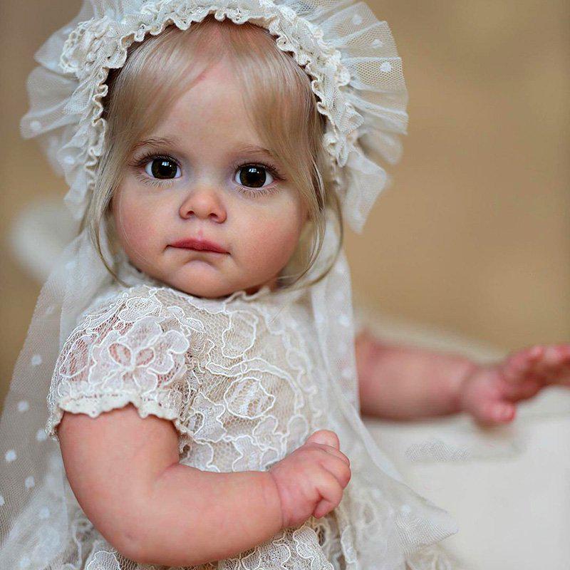 22" Lifelike Reborn Girl Doll - Full Soft Vinyl Body Simulation Baby Doll