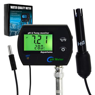 GAIN EXPRESS PH a Teplotný Monitor PH Merací Prístroj PH Meter Merací Rozsah Meranie Kvality Vody Akvárium Hydroponia Podsvietenie