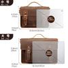 European American Retro Men's Crazy Horse Leather Handbag Top Layer Cowhide High-end Small Square Bag Crossbody Messenger