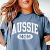 Aussie Mom Shirt, Comfort Colors Dog Mom Tee, Australian Shepherd Lover Gift, Sport Dog Crewneck