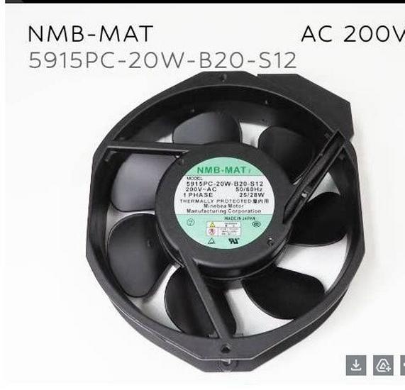 

5915PC-20W-B20-S12 200V High-Temperature Resistant All-Metal Fan - Japan Import, Original. Original Authentic Plastic Blade