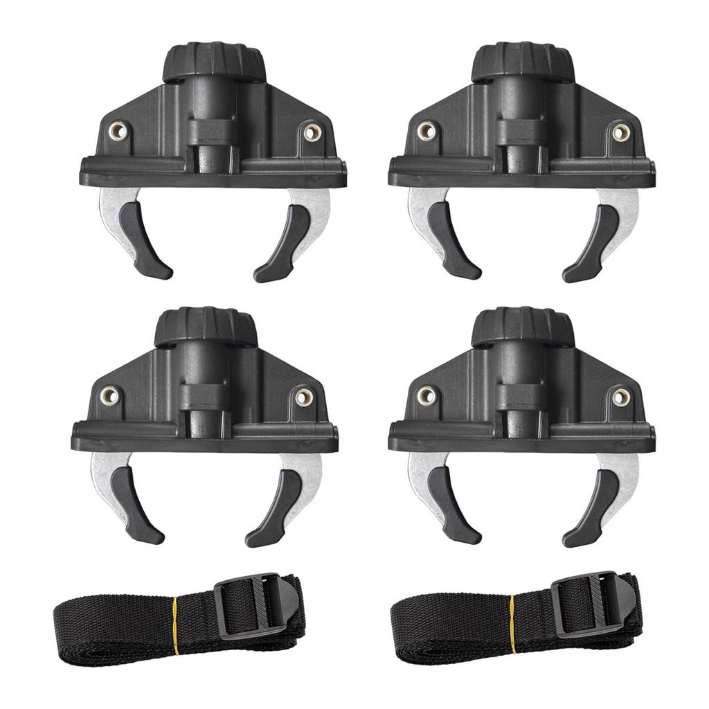 4x Car Roof Box Crab Clips Clamps Accessory Universal Fit Fits Slotted Rails
