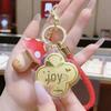 999 Fine Gold Five Emperors Coins & Four-Leaf Clover Mushroom Keychain for Good Luck, Wealth, and Style