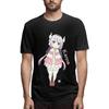 Anime Miss Kobayashi's Dragon Maid Kanna Kamui Kurzarm T-Shirt Herren Baumwolle Mode Rundhals T-Shirt Weste, Schwarz, 5XL