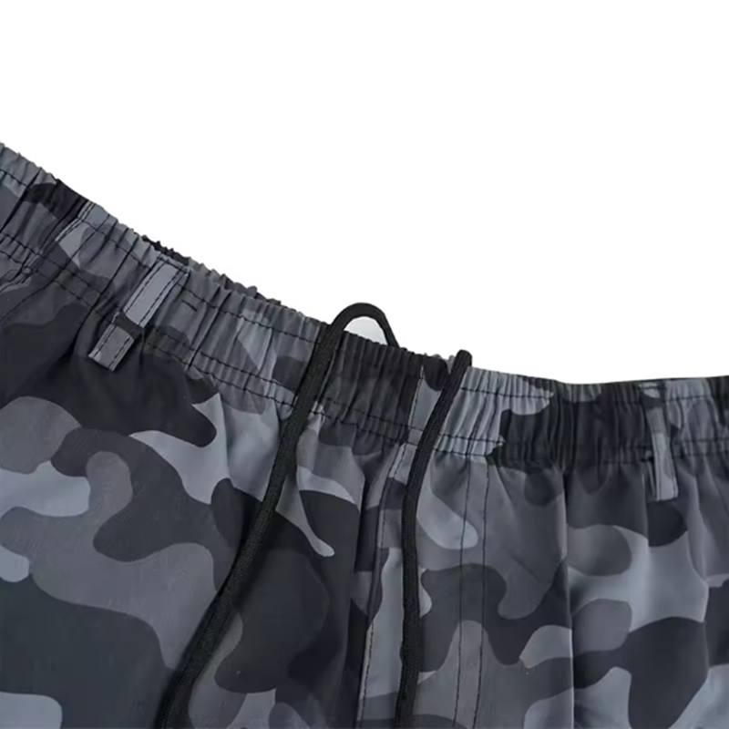 Mens Urban Cargo Shorts Camo Print Big Pockets Summer Outdoor Casual Utility Style Fabric Short Pants Loose Fit New Design