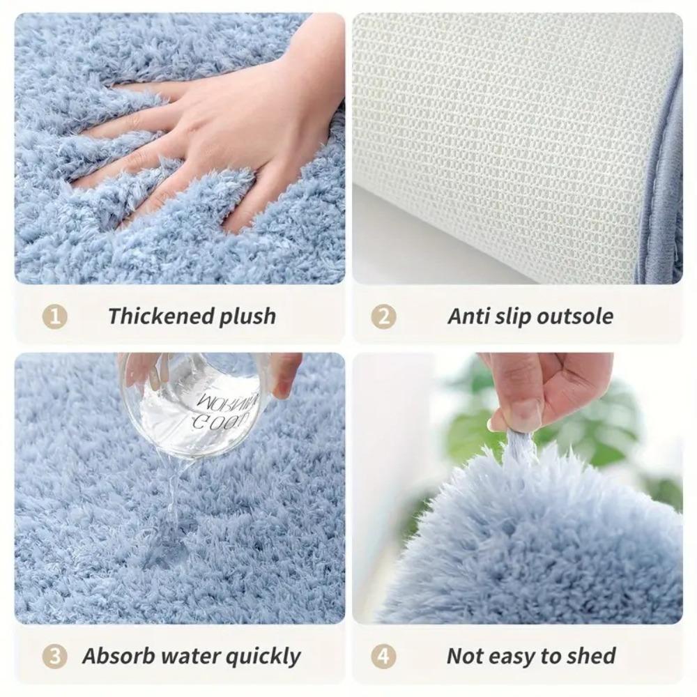 Zahušťující koupelnová kašmírová rohožka, protiskluzové koberce do umyvadla, vanový koberec, sprchový koberec, rohožka z paměťové pěny 3D podložka
