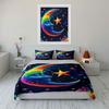 Rainbow moon and stars. Bedding sets Duvet cover sets Duvet covers Pillowcases(1 * Duvet Cover 2 * Pillowcases, without duvet insert)