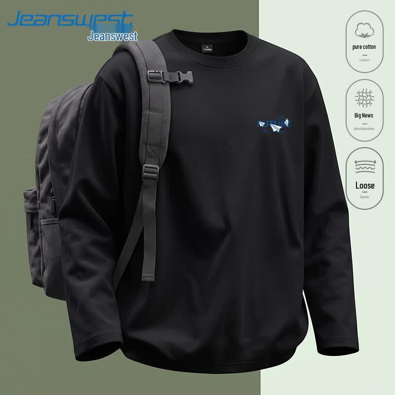 Jeanswest 220G Heavyweight Pure Cotton Long-Sleeve T-Shirt M