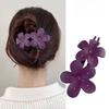 Pince à cheveux haut de gamme en forme de fleur texturée à bec de canard pour chignon et coiffure droite pour femmes, Pince à cheveux unique pour une coiffure droite
