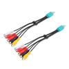 2Pcs For Samsung LCD TV Component Signal Line 3.5+2.5 to 5RCA Video Doubleend for AV Wire