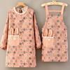 With Pocket Baking Overalls Cute Plants Pattern Household Apron New Cooking Apron  for Adult