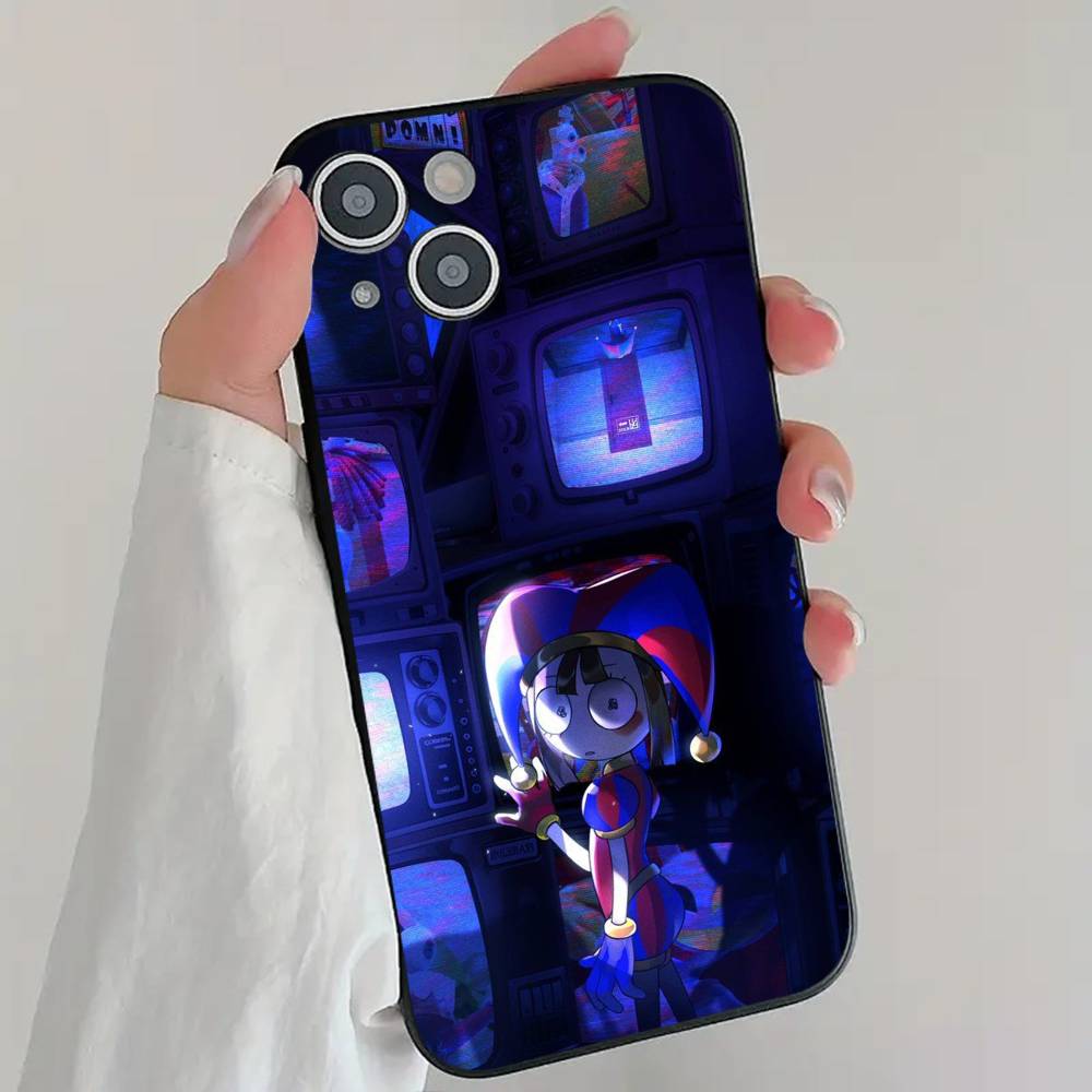 Coque de téléphone Anime The A-Amazing Digital C-Circus Cool Silicone Noir Souple Pour IPhone 16 15 14 13 12 11 X XR Plus Pro Max Plus